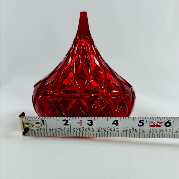 Godinger Shannon Ruby Red Hershey’s Kiss Candy Dish Trinket Holder - Picture 7 of 7